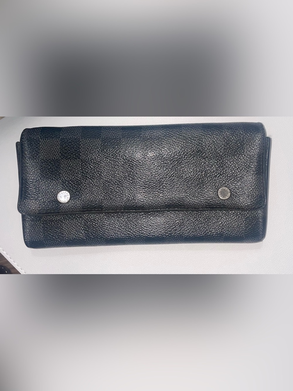 Authentic Louis Vuitton Damier Graphite Portefeuille Long Modulable Wallet